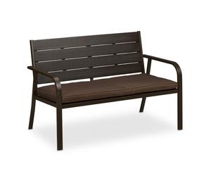 Relaxdays Panca a 2 posti con cuscino e schienale