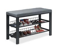 Panca Scarpiera Scarpe Cuscino Imbottito Portascarpe Ingresso 50,5 x 82 x 33 cm