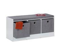 Panca Contenitore Imbottita 3 Cassetti Portascarpe Ingresso HLP: 46x102x32 cm