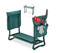 Relaxdays Panca da Giardino Poggia Ginocchia Cuscino Soffice 2 Tasche