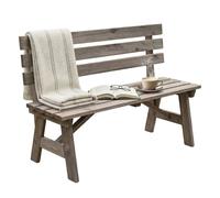 Relaxdays Panca giardino con schienale in abete
