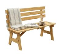 Relaxdays Panca giardino con schienale in abete