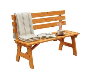 Relaxdays Panca giardino con schienale in abete