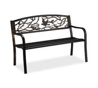 Relaxdays Panca giardino con volatili decorativi
