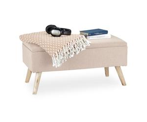 Relaxdays Panca imbottita con portaoggetti interno