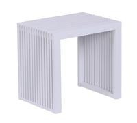 Relaxdays Panca in bambù Moderna, Porta-Scarpe, 43×45×33 cm, Bianca per Cucina, corridoio e Bagno