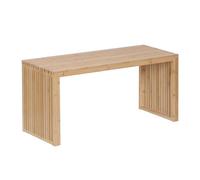 Relaxdays Panca in bambù Moderna, portascarpe, 43x90x33 cm, Naturale, per Cucina, Ingresso, Bagno o Camera