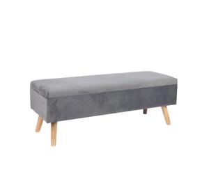 Relaxdays Panca in velluto con vano contenitore