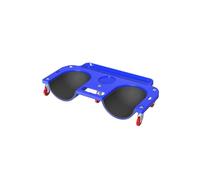 Relaxdays Panca Kneeling Fino a 150 kg, Supporto Attrezzi su Ruote, 50x25,5 cm, Blu