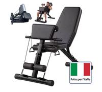 Relaxdays Panca pesi con elastici