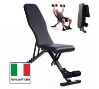 Relaxdays Panca pieghevole con poggiapiedi