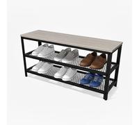 Relaxdays Panca portascarpe 2 ripiani