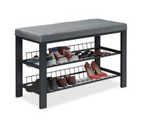 Panca Scarpiera Scarpe Cuscino Imbottito Portascarpe Ingresso 50,5 x 82 x 33 cm