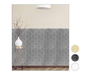 Relaxdays Pannelli da Parete Autoadesivi, 3D, Set da 10, Effetto Pietra, Decorativi, in PE-Gommapiuma, 78x70 cm, Grigio