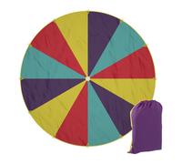 Relaxdays Paracadute arcobaleno Ø 6 m per bambini