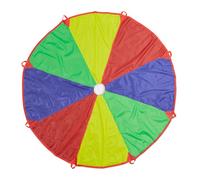 Relaxdays Paracadute Ludico Arcobaleno, Telo Giocattolo per Bambini Ø 2 m, Gioco Didattico per Scuole, Multicolore, Poliestere