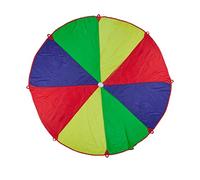 Relaxdays Paracadute Ludico Arcobaleno, Telo Giocattolo per Bambini Ø 3,5 m, Gioco Didattico per Scuole, Multicolore, Poliestere