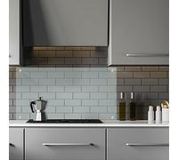 Relaxdays Kitchen Splatter Guard 70 cm Paraschizzi, Pannello Antischizzo Cucina, Protezione Piastrelle & Angolo Cottura, HxL 70x40 cm, Trasparente, Vetro