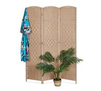 Relaxdays Paravento a 3 Pannelli, HxL: 170 x 120 cm ca., Divisore Pieghevole, Separé per Ambienti Interni, Vari Colori