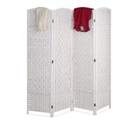 Relaxdays Paravento a 4 Pannelli, HxL: 170 x 160 cm ca., Divisore Pieghevole, Se