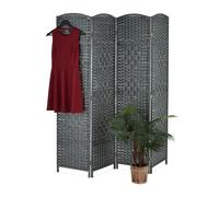 Relaxdays Paravento a 4 pannelli HxL: 170x160