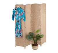Relaxdays Paravento a 4 pannelli HxL: 170x160
