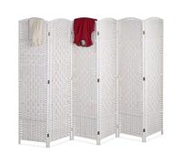 Relaxdays Paravento a 6 Pannelli, HxL: 170 x 240 cm ca., Divisore Pieghevole, Se