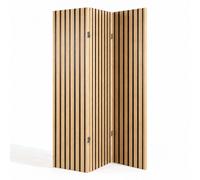 Relaxdays Paravento legno & tessuto