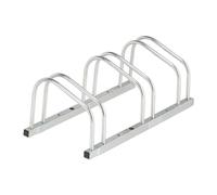 Portabici da terra Supporto per biciclette 3 posti Acciaio Rastrelliera per bici