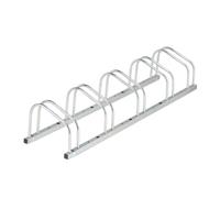 Portabici da terra Supporto per biciclette 5 posti Acciaio Rastrelliera per bici