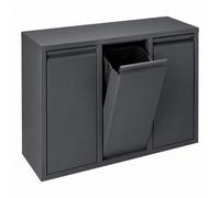Relaxdays Pattumiera 3 scomparti 3x10 l