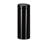 Relaxdays Pattumiera 50 L - con sensore, coperchio automatico, acciaio, 80x30 cm, nero
