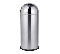 Relaxdays Cestino inox con coperchio a pressione