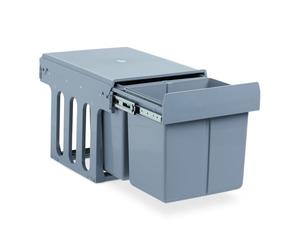 Relaxdays Pattumiera ad incasso 2 cestini 15 litri