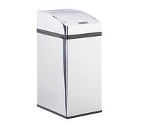 Relaxdays Pattumiera con sensore coperchio automatico acciaio inox secchio interno igienico 7 L HxLxP: 35x15x20 cm argento