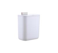 Relaxdays Pattumiera da cucina, 9 l, secchio per compost sospeso, per rifiuti organici e rifiuti residui, in plastica, colore: bianco