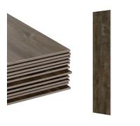 Relaxdays Pavimento in PVC Autoadesivo Effetto Legno, Piastrelle 91x15 cm, Antiscivolo e Lavabile per Bagno e Cucina