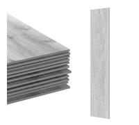 Relaxdays Pavimento PVC Autoadesivo 91x15 cm, 18 Piastrelle, 2,5 m², Effetto Legno, Ideale