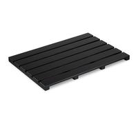 Relaxdays Pedana Doccia in bambù, 54 x 36 cm, Tappetino Antiscivolo per la Vasca e la Sauna, Interno ed Esterno, Nero, 3.5 x 54 x 36 cm