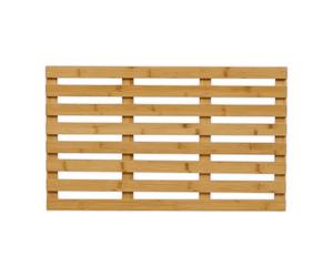 Relaxdays Pedana Doccia in bambù, 66 x 40 cm, Tappetino Antiscivolo per la Vasca e la Sauna, Interno e Esterno, Naturale