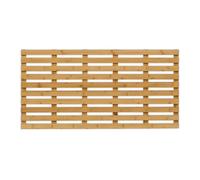 Relaxdays Pedana Doccia in bambù, 100 x 50 cm, Tappetino Antiscivolo per la Vasca e Sauna, Interno e Esterno, Naturale