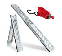 Relaxdays Pedana telescopica Scivolo per moto Rampa pieghevole 9,5 kg