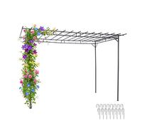 Relaxdays Pergola nera acciaio