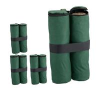 Relaxdays Peso per Gazebo, Set da 4, Sacchi in Tessuto Oxford da Riempire con Sabbia, Zavorre per Padiglione, Verde, Nylon