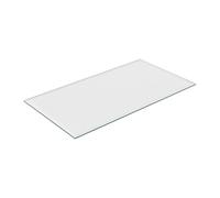 Relaxdays Piano Vetro Temperato Tavolo Rettangolare da 120x65 cm, 8 mm, ESG, Lastra per Camino a Legna, Trasparente