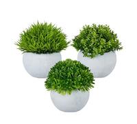 Relaxdays Set da 3 piantine artificiali in vaso