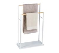 Relaxdays Piantana con 2 aste portasciugamani