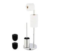 Relaxdays Piantana da WC con porta cartaigienica