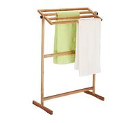 Piantana porta asciugamani 4 bracci Legno noce Piantana portasalviette 1,3 kg