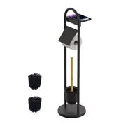 Relaxdays Piantana portarotolo e scopino WC